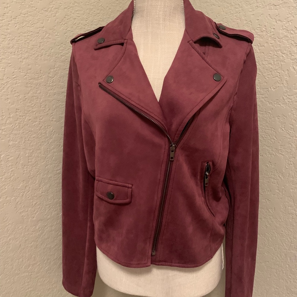 Rag poets suede jacket Size M-moto